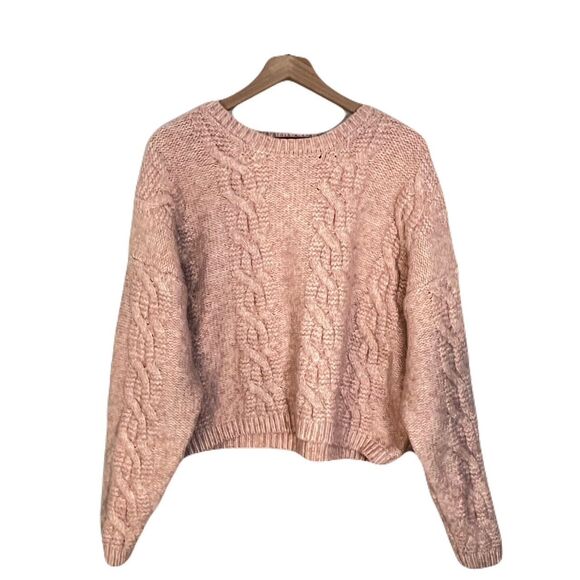 Eloquii Sweaters - Eloquii Women’s Sweater 18/20 Pink Cable Knit Chunky Pullover Cozy Fall Winter